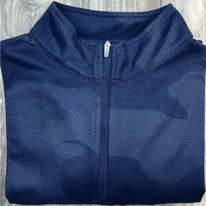 Peter Millar Navy Blue Zip Up Sweater